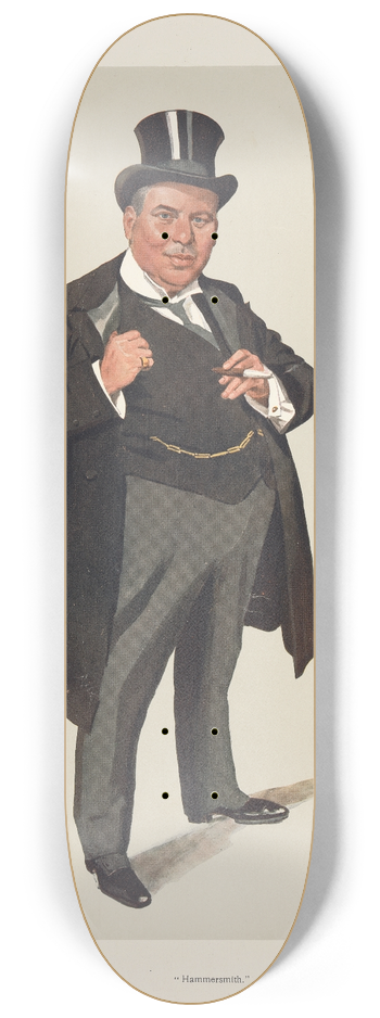 Leslie Matthew Ward - Politicians  Hammersmith. Sir William Bull. April 3, 1907 8.25 inch art skate deck