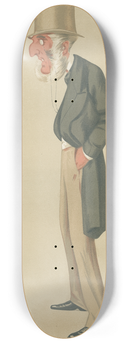 Leslie Matthew Ward - Politicians  Hook and Eye. Lord Vivian. 19 August 1876 8.25 inch art skate deck