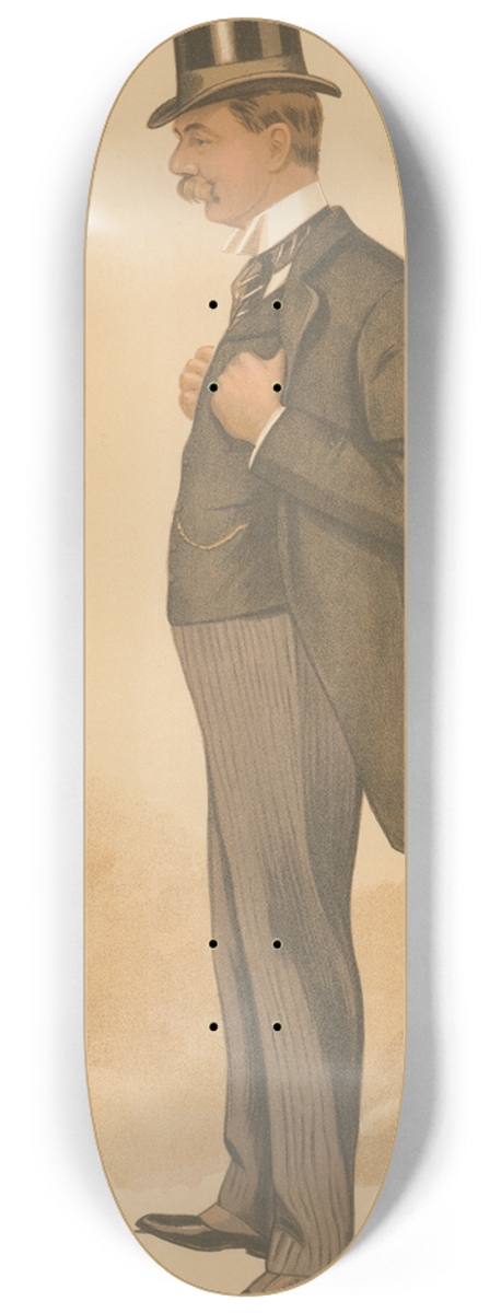 Leslie Matthew Ward - Politicians  Westhoughton. Lord Stanley. 29 March 1894 8.25 inch art skate deck