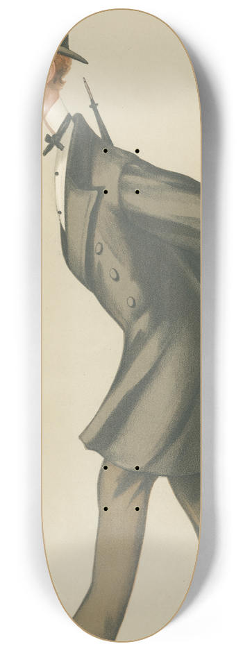 Leslie Matthew Ward - Teachers and Headmasters; Merton College, The Hon. George Charles Brodrick, August 30, 1884 8.25 inch art skate deck