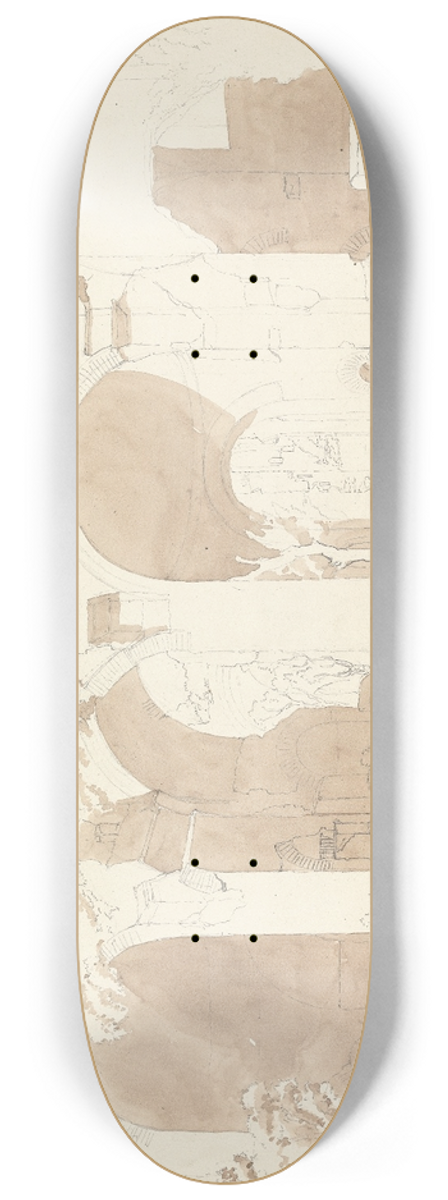 Lewis Vulliamy - Baths of Caracalla 8.25 inch art skate deck