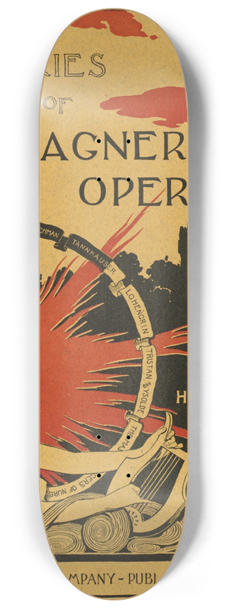 L. Fred Hurd - Stories of the Wagner opera by H. A. Guerber. 8.25 inch art skate deck