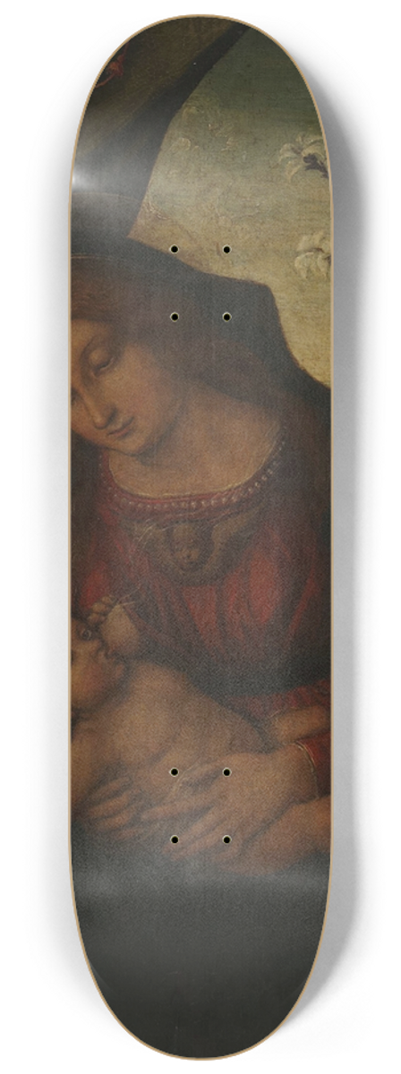 Liberale da Verona - Holy Family with Gabriel and a Prophet 8.25 inch art skate deck
