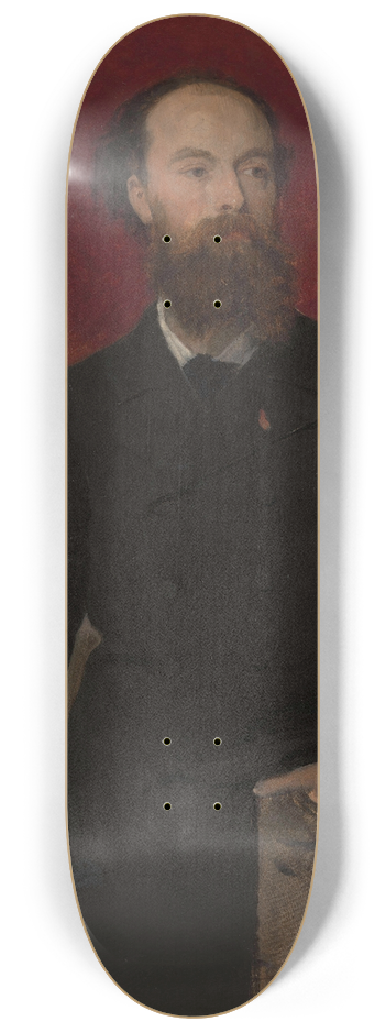 Lievin de Winne  - Portrait of the Sculptor Paul De Vigne 8.25 inch art skate deck