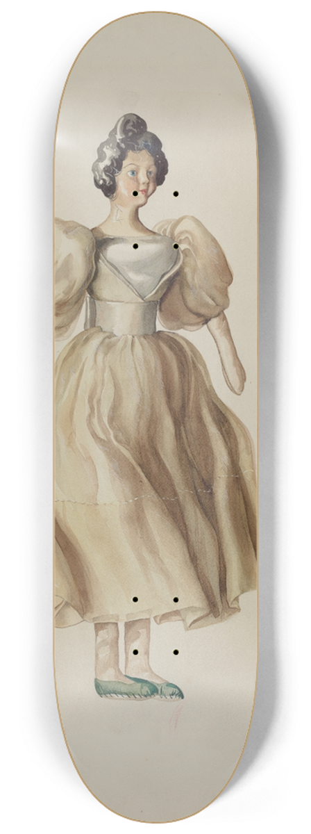 Lillian Causey - Doll 8.25 inch art skate deck