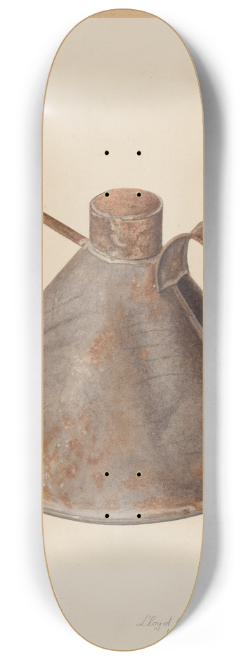 Lloyd Charles Lemcke - Spouted Oil Can 8.25 inch art skate deck