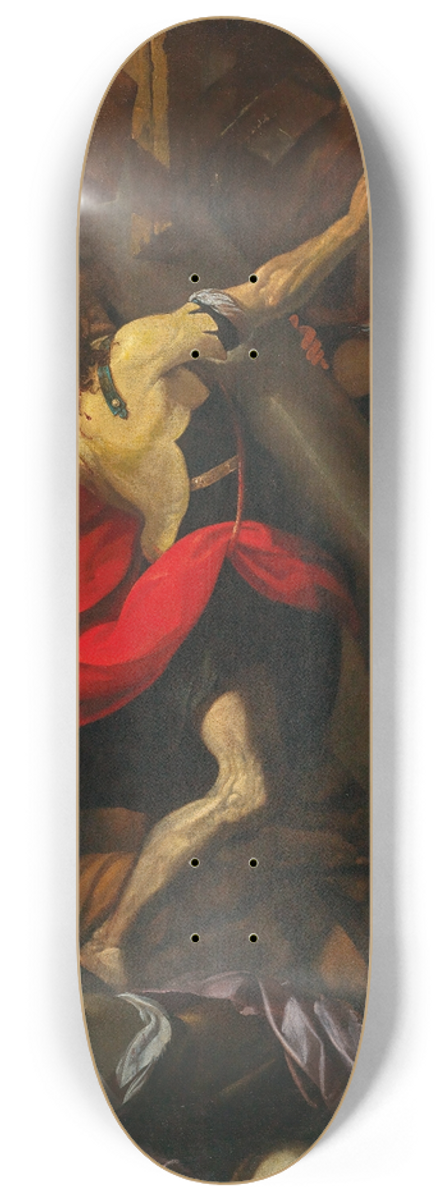 Lombard School - Samson destroying the temple 8.25 inch art skate deck