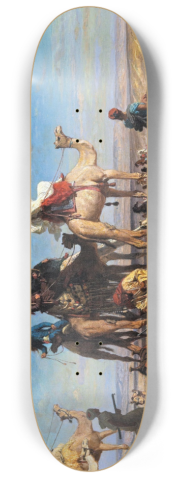 Lon-Adolphe-Auguste Belly - Gazelle Hunt In Egypt 8.25 inch art skate deck