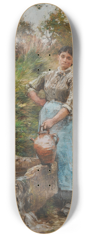 Lon Augustin Lhermitte - A la fontaine 8.25 inch art skate deck