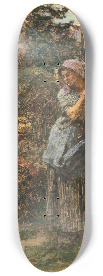 Lon Augustin Lhermitte - Faneuse ou Fenaison 8.25 inch art skate deck