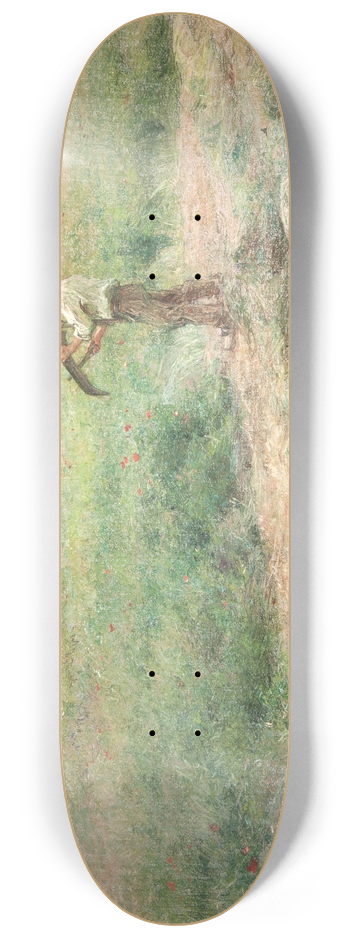 Lon Augustin Lhermitte - Haymaking 8.25 inch art skate deck