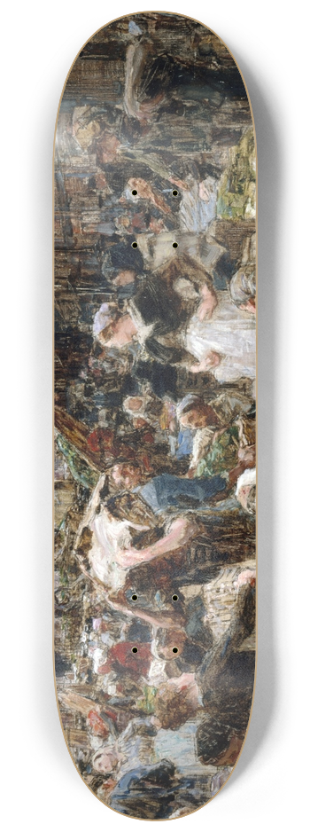 Lon Augustin Lhermitte - Lapprovisionnement des Halles 8.25 inch art skate deck