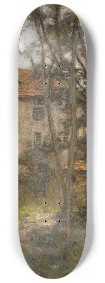 Lon Augustin Lhermitte - Les Abords Dun Chteau Gothique 8.25 inch art skate deck