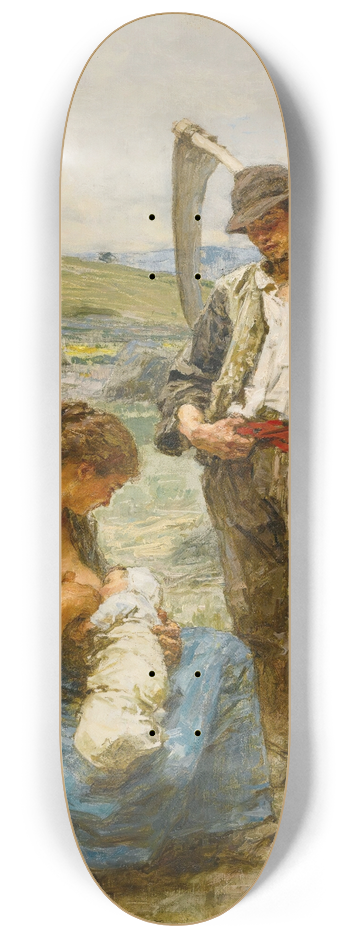 Lon Augustin Lhermitte - Maternit Or Heureuse Famille 8.25 inch art skate deck