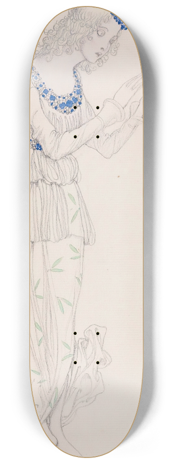 Lon Bakst - Costume Design For A Fairy From The Ballet The Sleeping Beauty 8.25 inch art skate deck