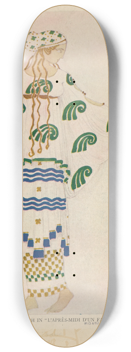 Lon Bakst - Nymph in Laprs-midi dun faune 8.25 inch art skate deck