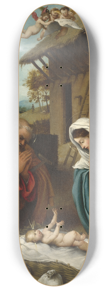 Lorenzo Lotto - The Nativity 8.25 inch art skate deck