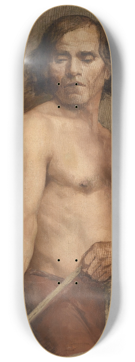 Anna Biliska-Bohdanowicz - A Male Nude Standing 8.25 inch art skate deck