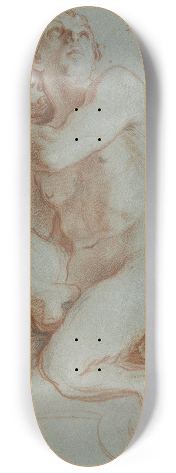 Louis de Boullogne the Younger - Seated Faun 8.25 inch art skate deck