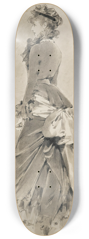 Louise Abbma - Portrait of Sarah Bernhardt 8.25 inch art skate deck