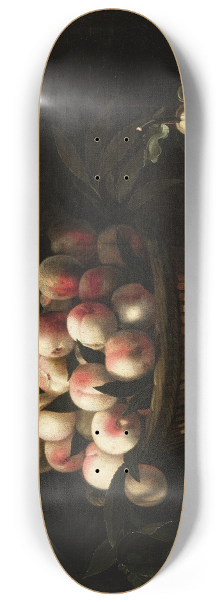 Louise Moillon - Basket of Peaches, with Quinces, and Plums 8.25 inch art skate deck