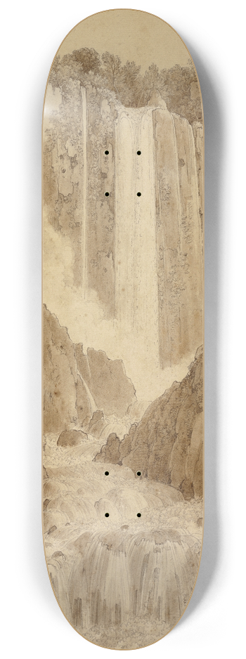 Louis-Franois Cassas - The Cascades at Terni 8.25 inch art skate deck