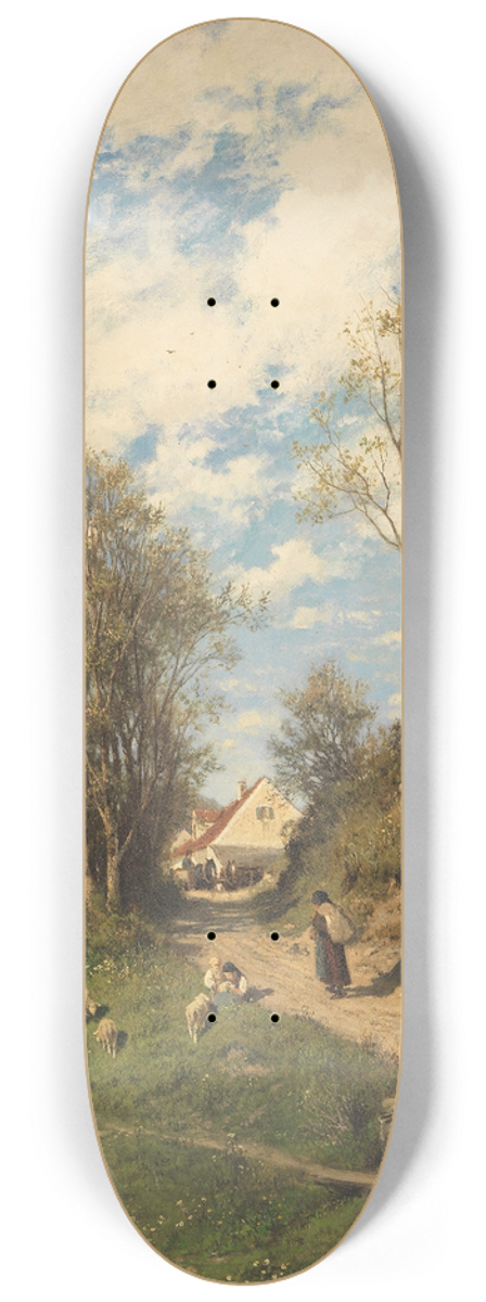 Adolf Heinrich Lier - Frhlingsmorgen 8.25 inch art skate deck