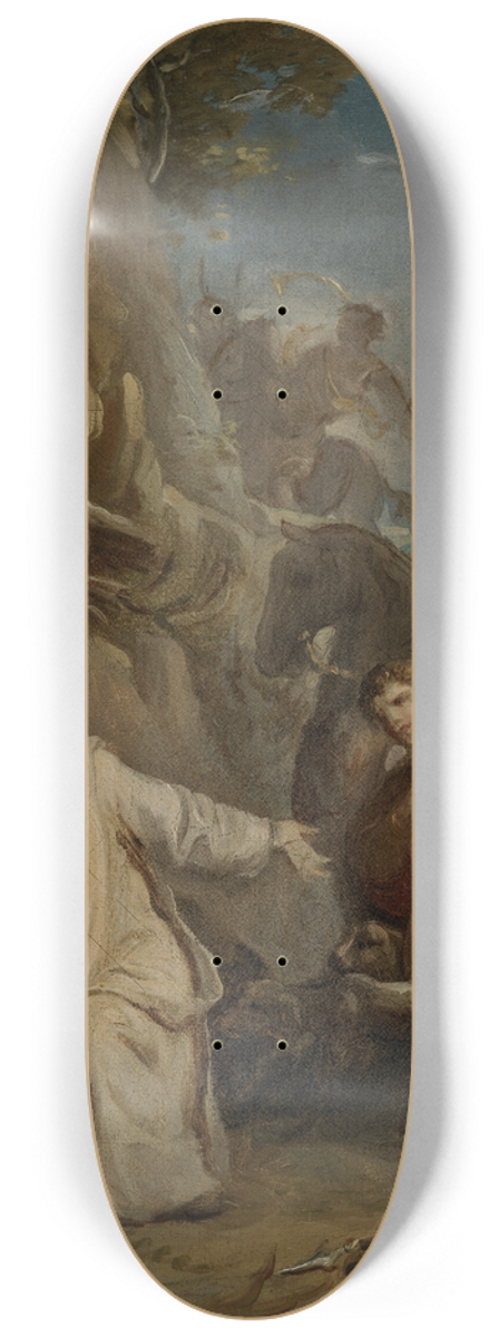 Louis Galloche - Saint Martin Kneeling in Front of an Eremitic Monk 8.25 inch art skate deck