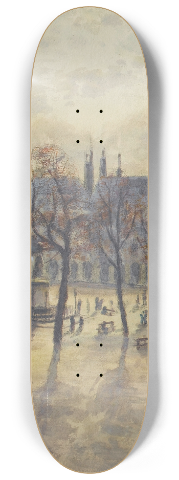 Louis-Gilbert Bellan - La place des Vosges, lment dun triptyque 8.25 inch art skate deck