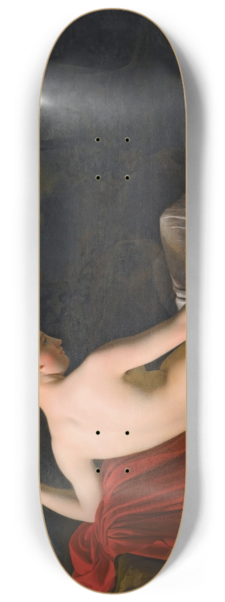 Louis Hersent - Pandora Reclining In A Wooded Landscape 8.25 inch art skate deck