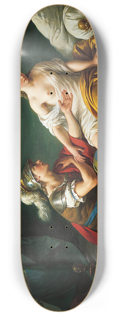 Louis-Jean-Franois Lagrene - Alcibiades on his Knees Before his Mistress 8.25 inch art skate deck