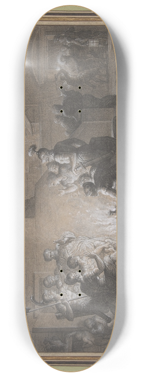Louis Lafitte - The Denial of Saint Peter 8.25 inch art skate deck