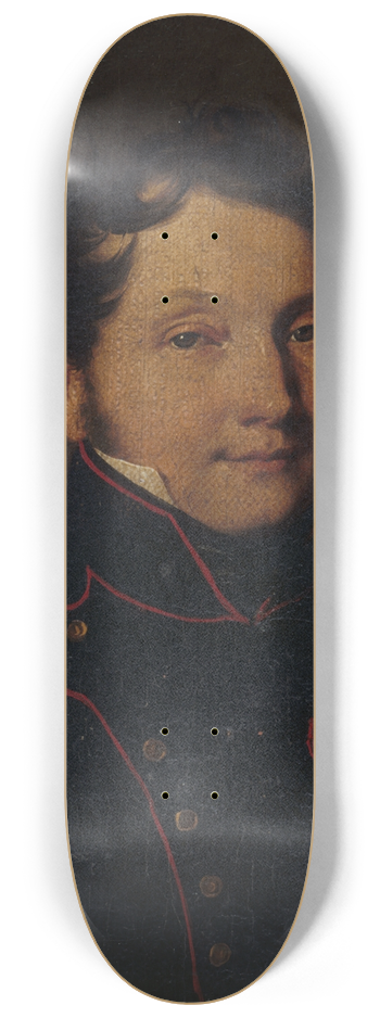 Louis Lopold Boilly - Portrait dit du capitaine Jules Raulin 8.25 inch art skate deck