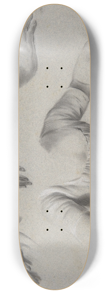 Louis Lopold Boilly - Studies of Hands 8.25 inch art skate deck
