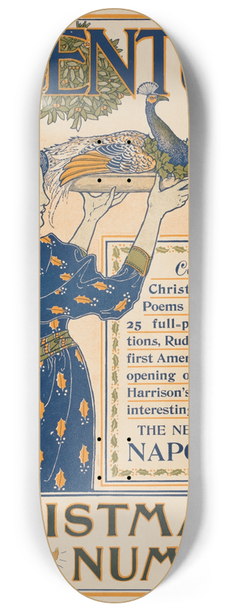 Louis Rhead - The century, Christmas number 8.25 inch art skate deck