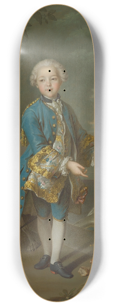 Louis Tocqu - Portrait Of Louis Philippe Joseph, Duc Dorleans And Duc De Chartres 8.25 inch art skate deck