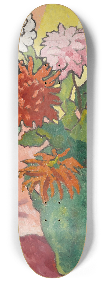 Louis Valtat - Dahlias, cruche verte 8.25 inch art skate deck