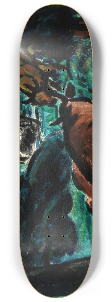 Louis Wiesenberg - Cows Reclining 8.25 inch art skate deck