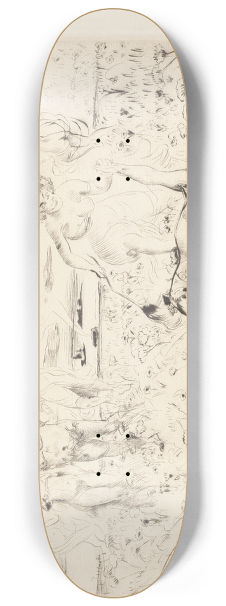 Lovis Corinth - Bacchanal (Bacchanale) 8.25 inch art skate deck