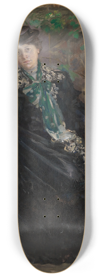 Lovis Corinth - Bildnis Frau Charlotte Berend-Corinth im Garten 8.25 inch art skate deck