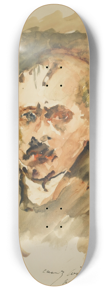 Lovis Corinth - Selbstbildnis Mit Schnurrbart (Self-Portrait With Moustache) 8.25 inch art skate deck