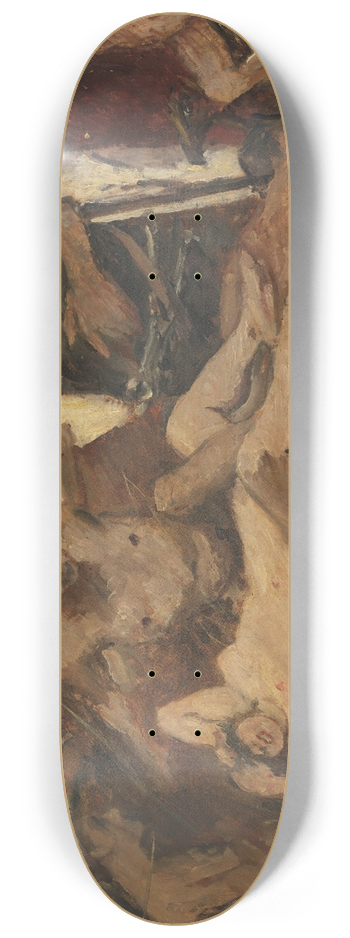 Lovis Corinth - The Homeric Laughter 8.25 inch art skate deck