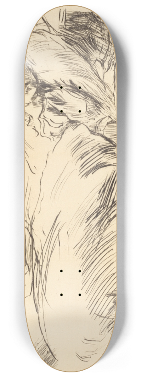 Lovis Corinth - The Sick Child (Das Kranke Kind) 8.25 inch art skate deck