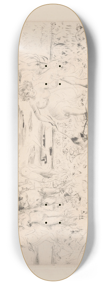 Lovis Corinth - Uitgelaten bacchanten in een veld 8.25 inch art skate deck