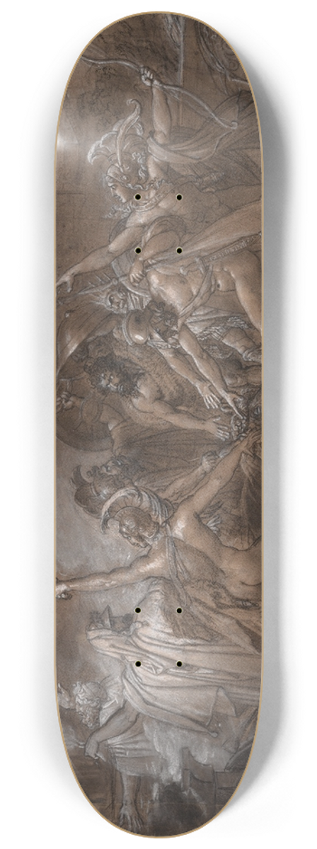 Anne Louis Girodet-Trioson - The Oath of the Seven Chiefs against Thebes 8.25 inch art skate deck