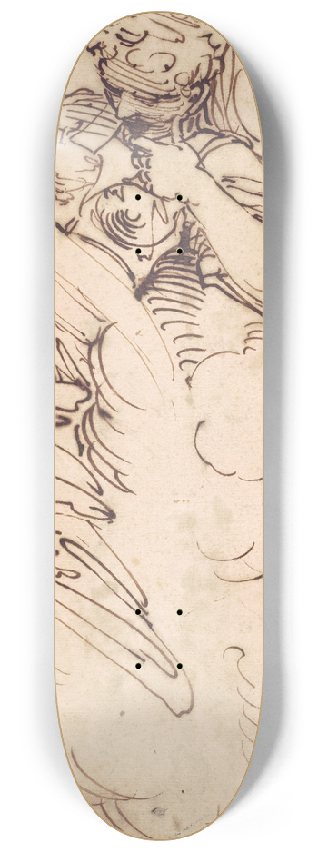 Luca Cambiaso - A Standing Sibyl with a Scroll 8.25 inch art skate deck