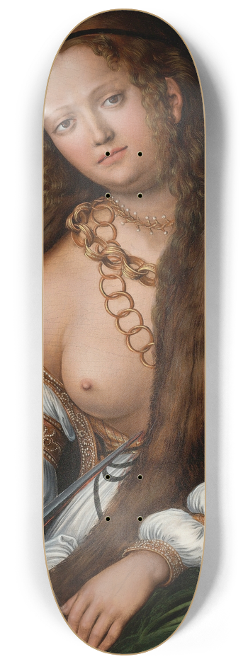 Lucas Cranach the Elder - Lucretia 8.25 inch art skate deck