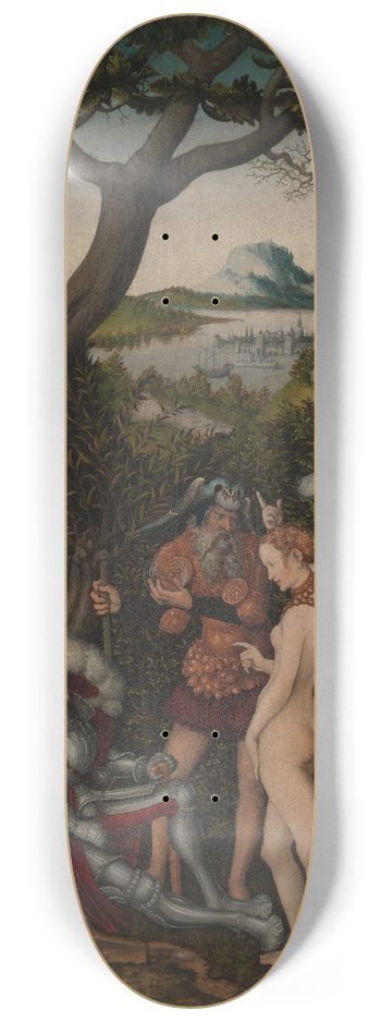 Lucas Cranach the Elder - The Judgment of Paris 8.25 inch art skate deck