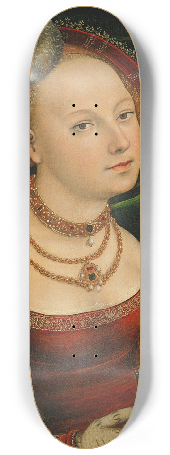 Lucas Cranach the Younger - Portrait Of A Woman 8.25 inch art skate deck
