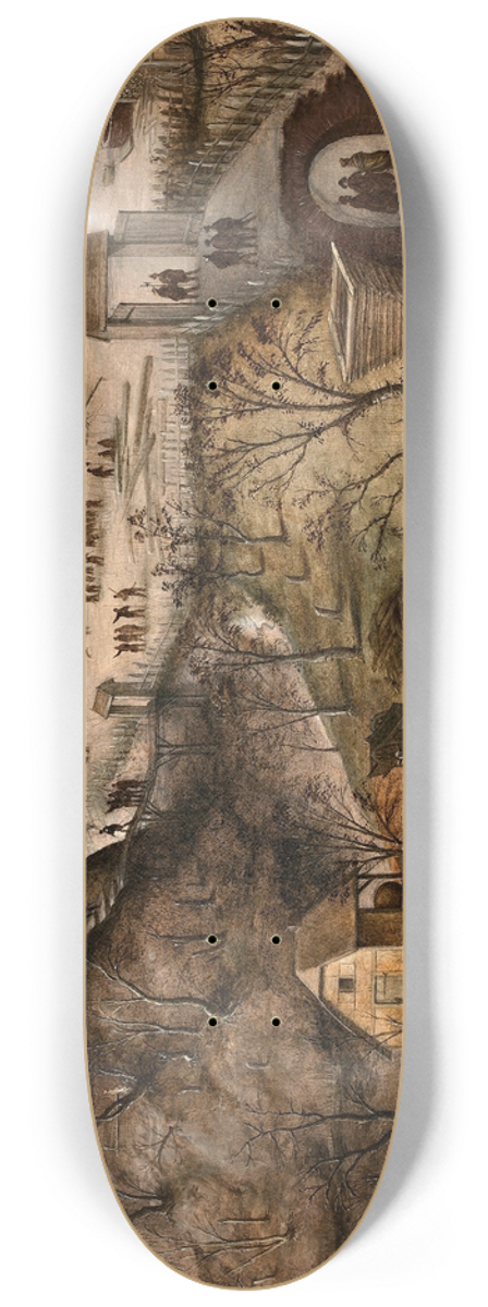 Lucas Gassel - Place forte dans un paysage dhiver 8.25 inch art skate deck